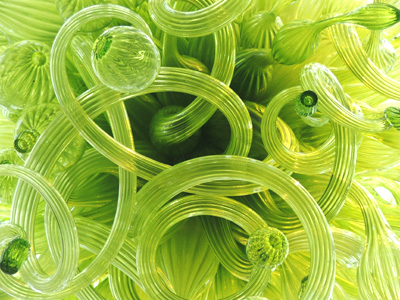 detail of chandalier in Temperate House