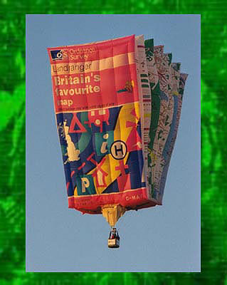 Ordanance              Survey Landranger - notice the balloon is registered as G              - MAP